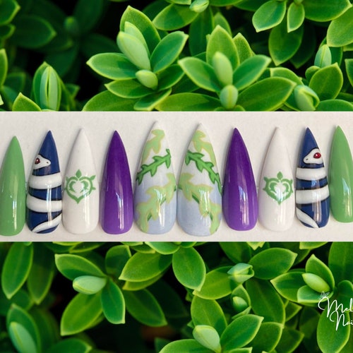 Raiden Inspired Nails Etsy