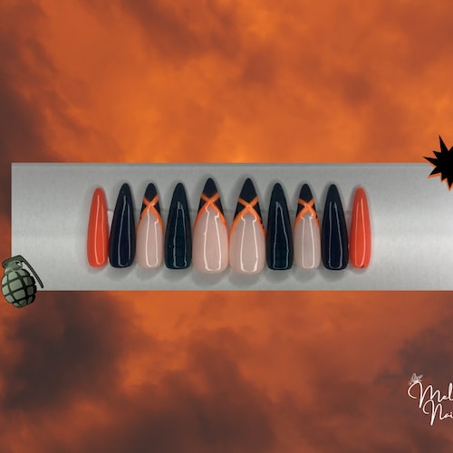 Tengen Uzui Nail Art Demon Slayer Press on Nails Inspired - Etsy