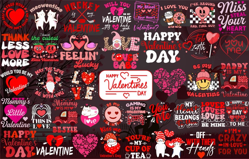 40 Valentines PNG and SVG Files for Cricut,glowforge or Any Other ...