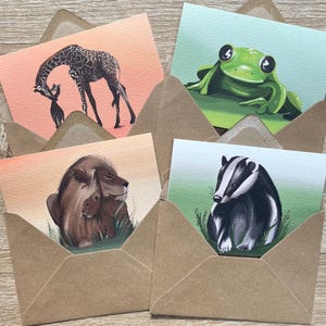 Pacchetto biglietti di auguri sulla fauna selvatica