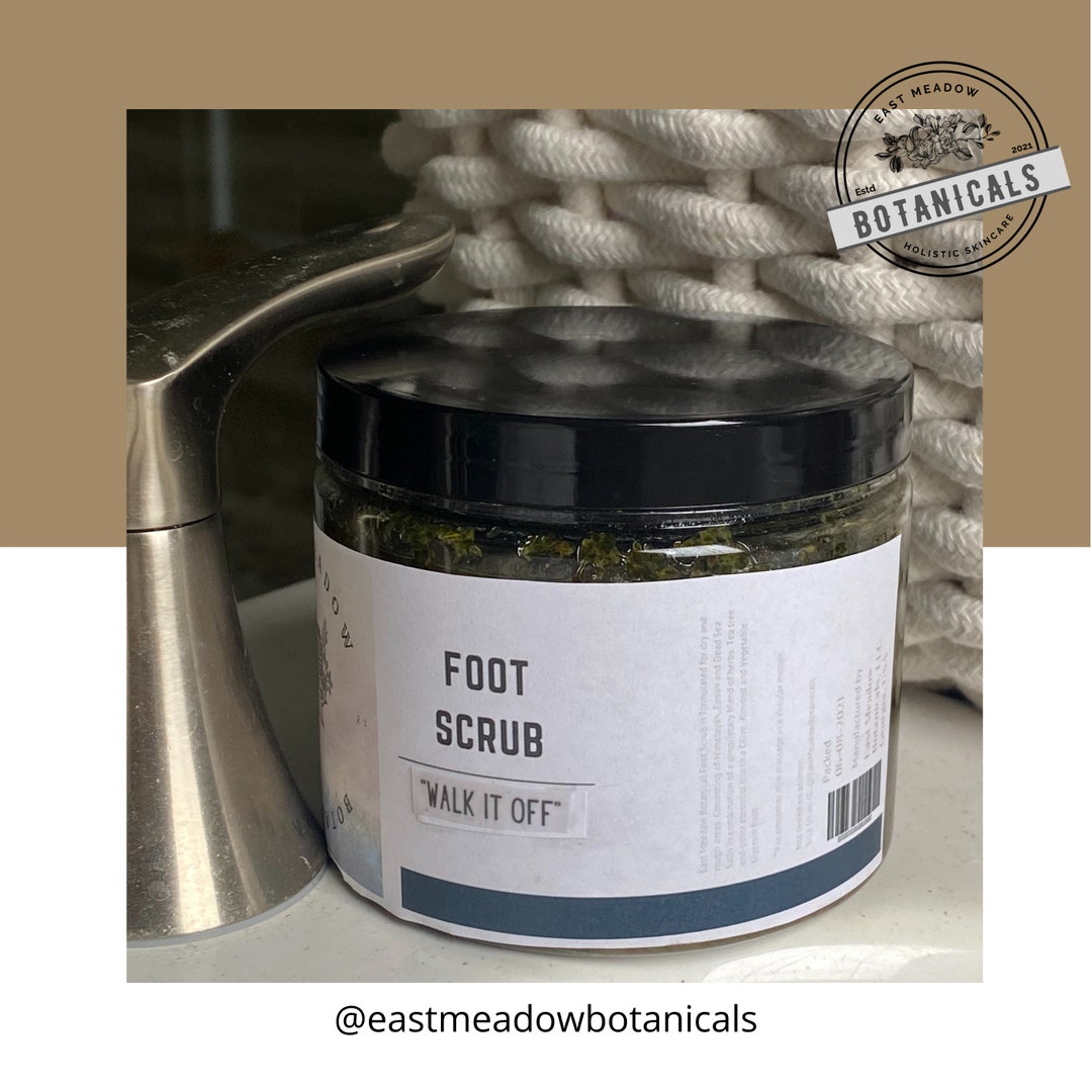 Foot Scrub East Meadow Botanicals Organic Foot Scrub Shower Etsy
