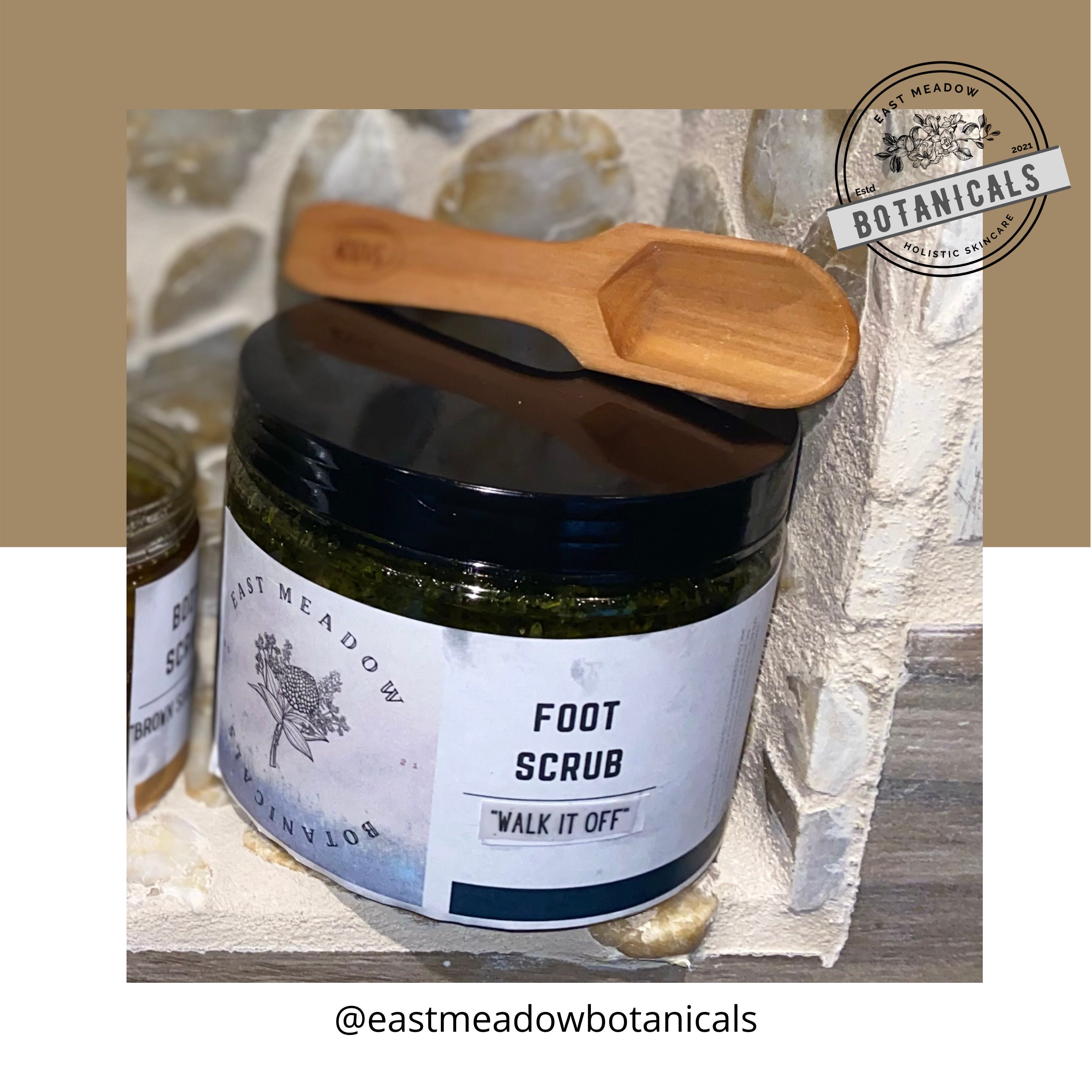 Foot Scrub East Meadow Botanicals Organic Foot Scrub Shower Etsy