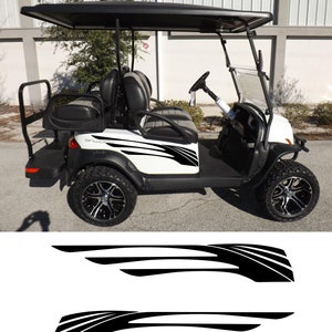 Naklejki graficzne na wózek golfowy ODBLASKOWE lub zwykłe, 2 pary po 2 sztuki, uniwersalne (15 kolorów winylu) (9 kolorów odblaskowych) - 29