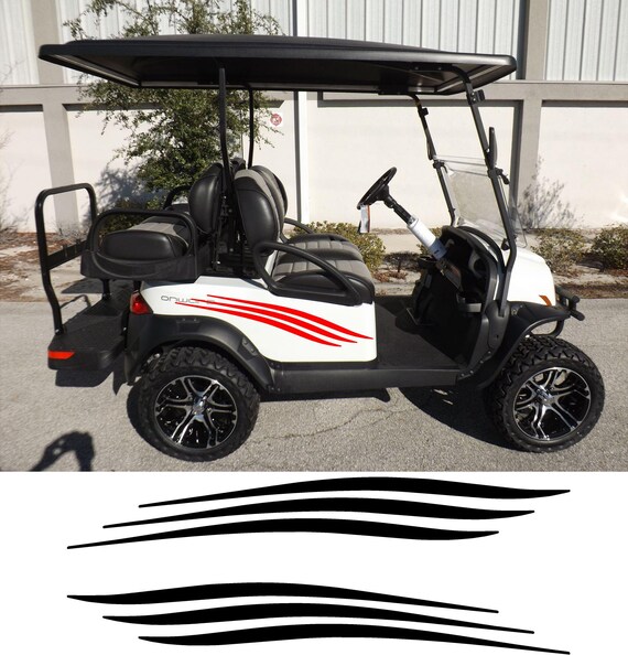 Buy REFLECTIVE or Regular Golf Cart Graphic Decals 2 Pairs of 2
