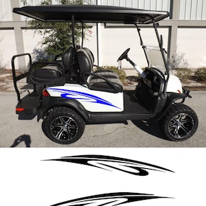 Naklejki graficzne na wózek golfowy ODBLASKOWE lub zwykłe, 2 pary po 2 sztuki, uniwersalne (15 kolorów winylu) (9 kolorów odblaskowych) - 25