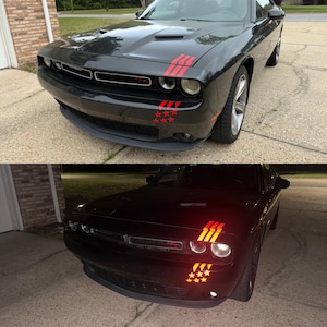 REFLECTIVE Stars & Stripes Claw Headlight Decal Tape Oralite Nikkalite Multiple Colors Type 1 Engineer Grade Scratch Tear Pair of 2 USA