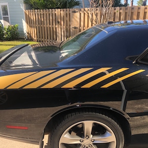 Dodge Challenger Rear Quarter Panel Strobe Stripes fit 2010-2021 (15 Colors) Pre-Cut