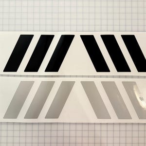 Reflektierende Chevron Autoaufkleber (30,5 x 15,5 cm) Schatten Geist Sicherheitsgrafik Aufkleber Oralite Nikkalite (10 verschiedene Farben) Polizeistil Sicherheit