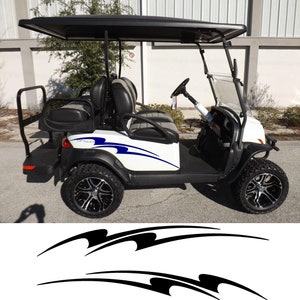 Naklejki graficzne na wózek golfowy ODBLASKOWE lub zwykłe, 2 pary po 2 sztuki, uniwersalne (15 kolorów winylu) (9 kolorów odblaskowych) - 15