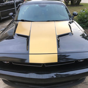 Dodge Challenger Massive Kapuze Flügel Grafik Aufkleber Passform 2015-2018 (15 Farben) Vorgeschnitten