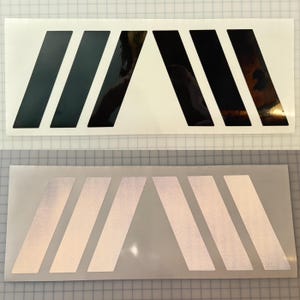 Reflektierender Chevron-Aufkleber 2x 10”x14” (Links & Rechts) Schatten Geist Sicherheit Grafikaufkleber Oralite Nikkalite (10 verschiedene Farben) Polizei-Stil