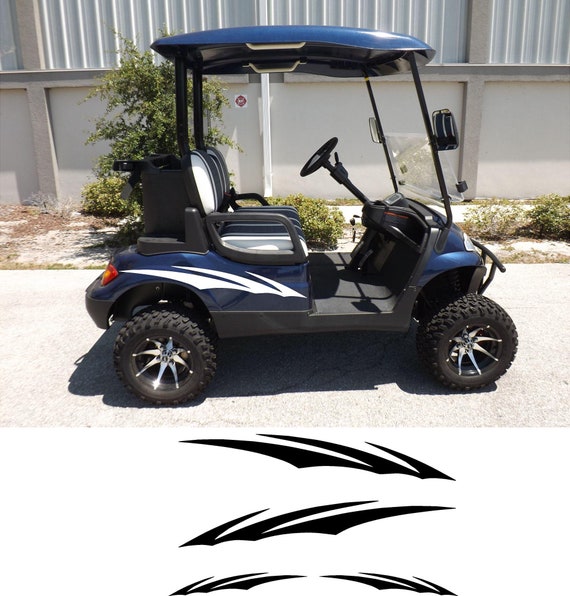 Buy REFLECTIVE or Regular Golf Cart Graphic Decals 2 Pairs of 2
