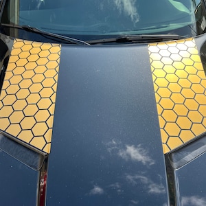 Dodge Challenger Wabenhaube Flügel Grafik Aufkleber Passform 2015-2018 (15 Farben) Vorgeschnitten
