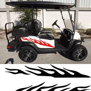 REFLECTIVE or Regular Golf Cart Graphic Decals 2 Pairs of 2 Vinyl Decal Universal Fit (15 Colors for Vinyl) (9 Colors for Reflective) - 11