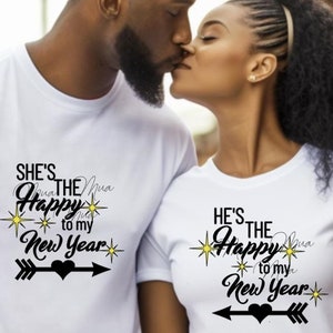 The Happy to my New Year paar Svg Png/Love on New Years/NYE svg/Cute Couple New Years Shirt/koppels downloaden voor New Years/New Year Quotes