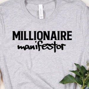 Millionaire Manifestor SVG png eps/Money SVG/Manifesting svg/Affirmation svg/Positive sayings/Uplifting words svg png/Mindfulness png svg image 1