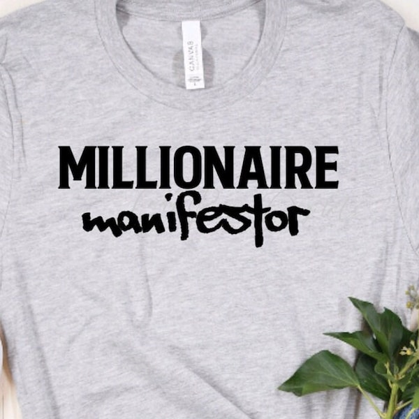 Millionaire Manifestor SVG png eps/Money SVG/Manifesting svg/Affirmation svg/Positive sayings/Uplifting words svg png/Mindfulness png svg