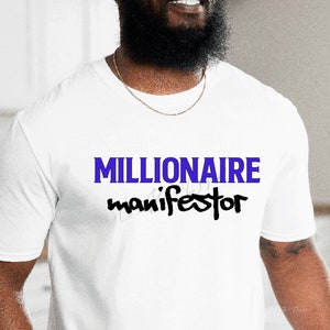 Millionaire Manifestor SVG png eps/Money SVG/Manifesting svg/Affirmation svg/Positive sayings/Uplifting words svg png/Mindfulness png svg image 3