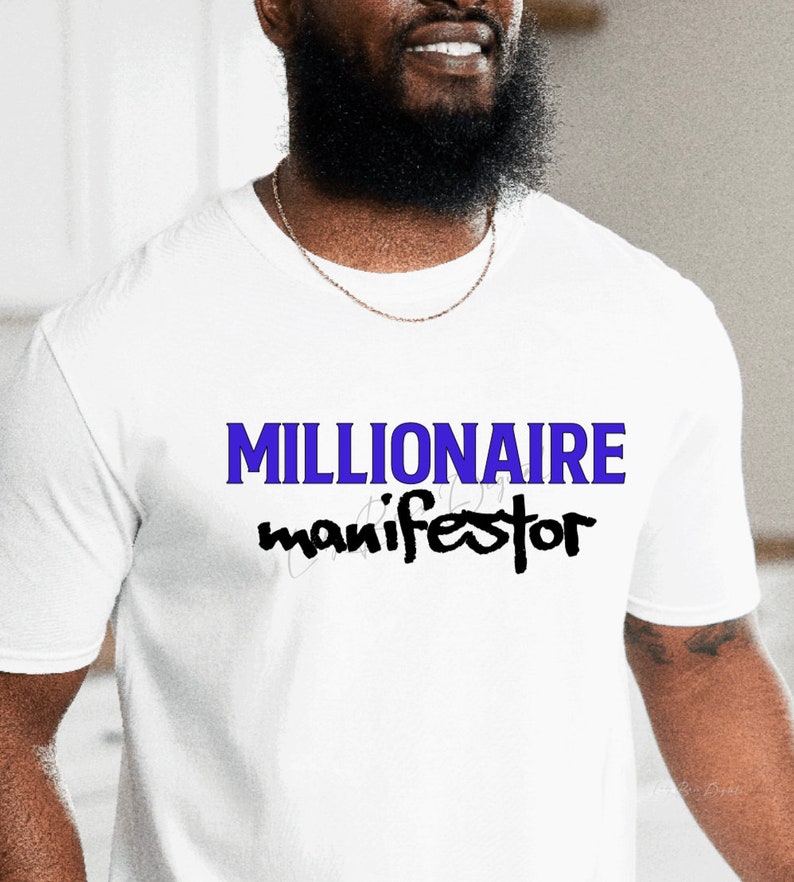 Millionaire Manifestor SVG png eps/Money SVG/Manifesting svg/Affirmation svg/Positive sayings/Uplifting words svg png/Mindfulness png svg image 3