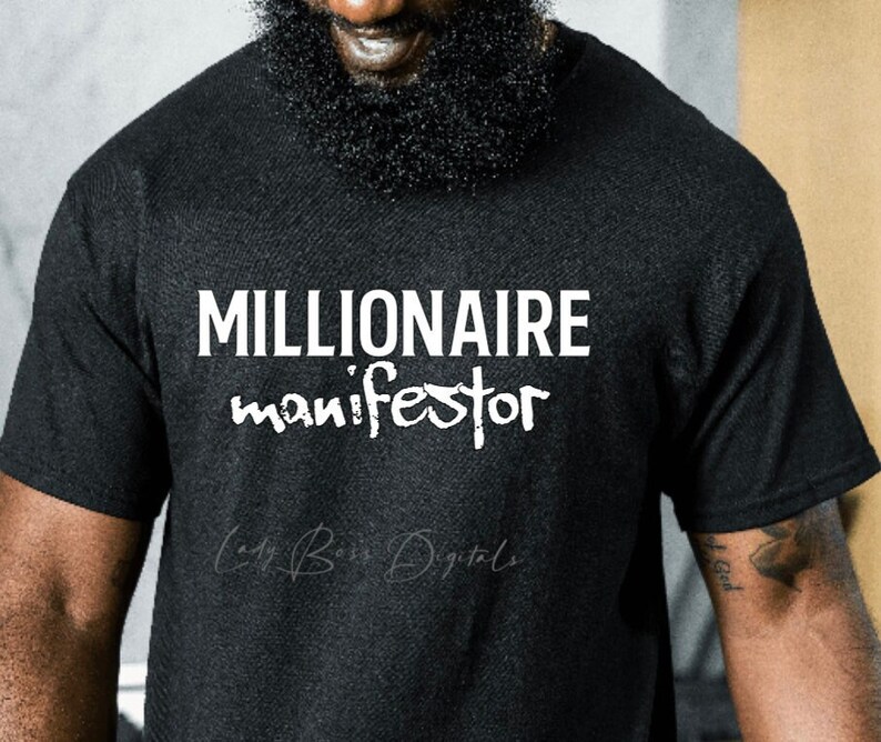 Millionaire Manifestor SVG png eps/Money SVG/Manifesting svg/Affirmation svg/Positive sayings/Uplifting words svg png/Mindfulness png svg image 5