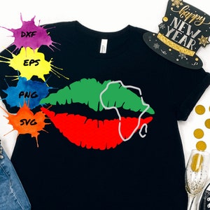 Io sono Black History Lips SVG/Black History Month SVG/Juneteenth SVG/Black Lives Matter SVG/Black Love SVG/Melanin SVG PNG/Africa Labbra PNG