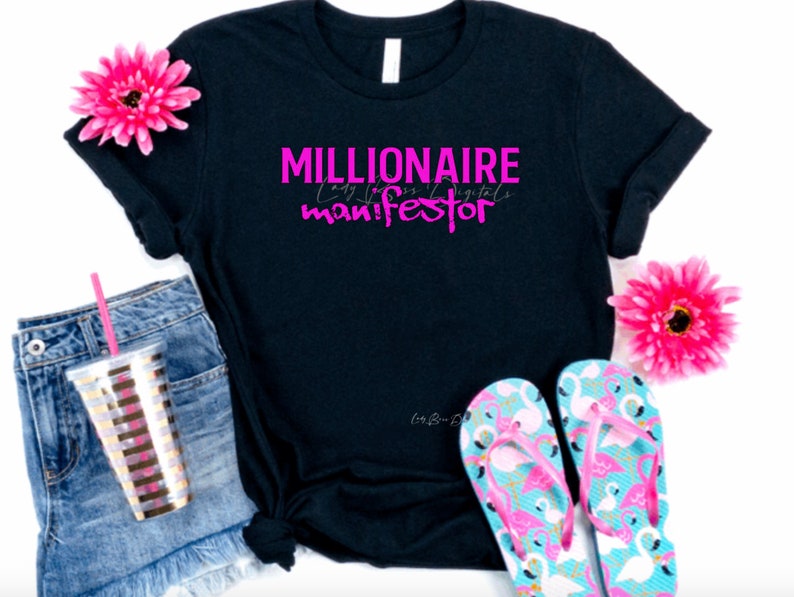 Millionaire Manifestor SVG png eps/Money SVG/Manifesting svg/Affirmation svg/Positive sayings/Uplifting words svg png/Mindfulness png svg image 7