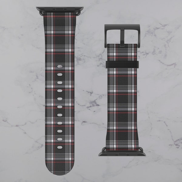 GTI Plaid Apple Watch Band | Clark Plaid/Tartan | Faux Leather