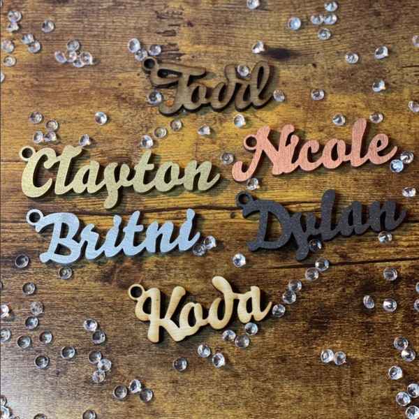 Laser Cut Name Stickers Etsy