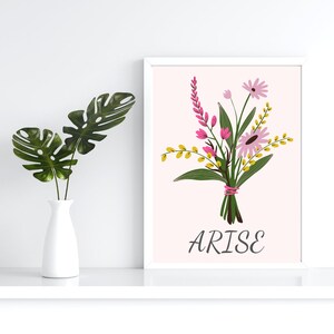 Arise Floral Wall Art - Digital File