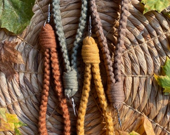 Fall Keychain, Boho Wristlet, Holiday Keychain, Macrame Key Holder, Bracelet Key fob, Boho key holder, Boho Fall Wristlet, Key Fob Holder