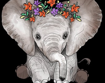 Download Baby Elephant Svg Etsy