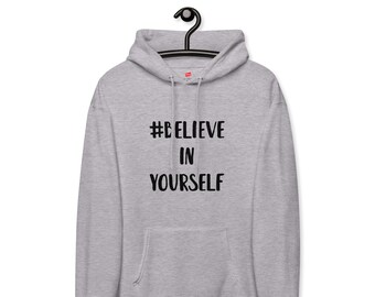 Cree en ti mismo / Unisex / Confiado / sudadera con capucha de lana