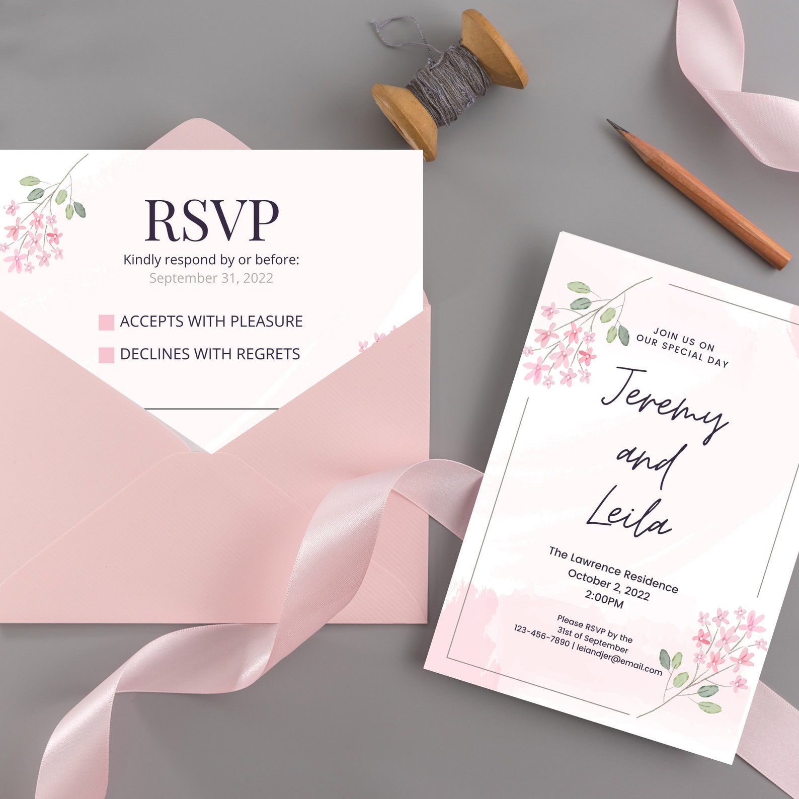 Wedding Invitation Template Wedding Invitation RSVP Card Etsy Wedding Invitation Template Wedding Invitation RSVP Card Etsy