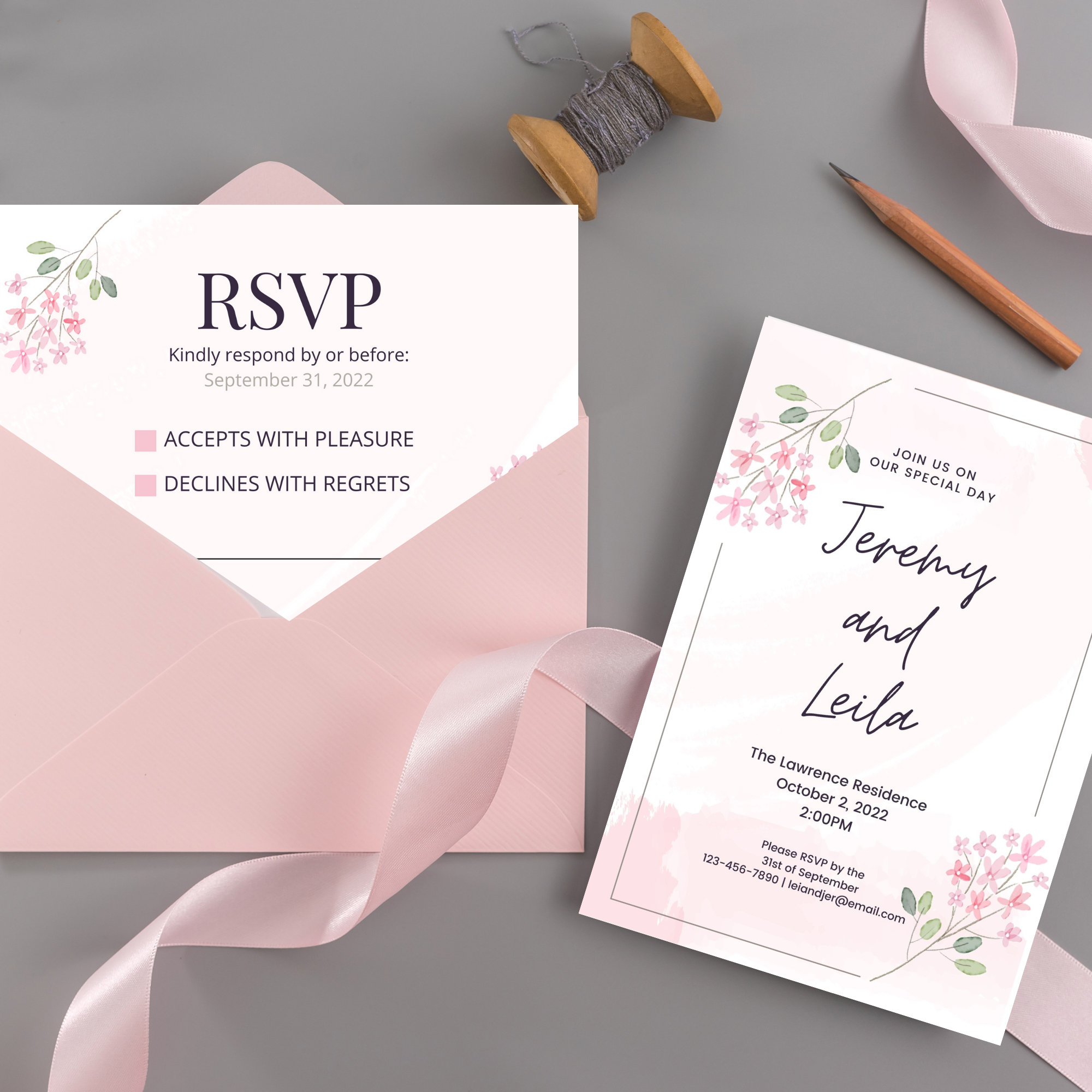Wedding Invitation Template Wedding Invitation RSVP Card Etsy Wedding Invitation Template Wedding Invitation RSVP Card Etsy