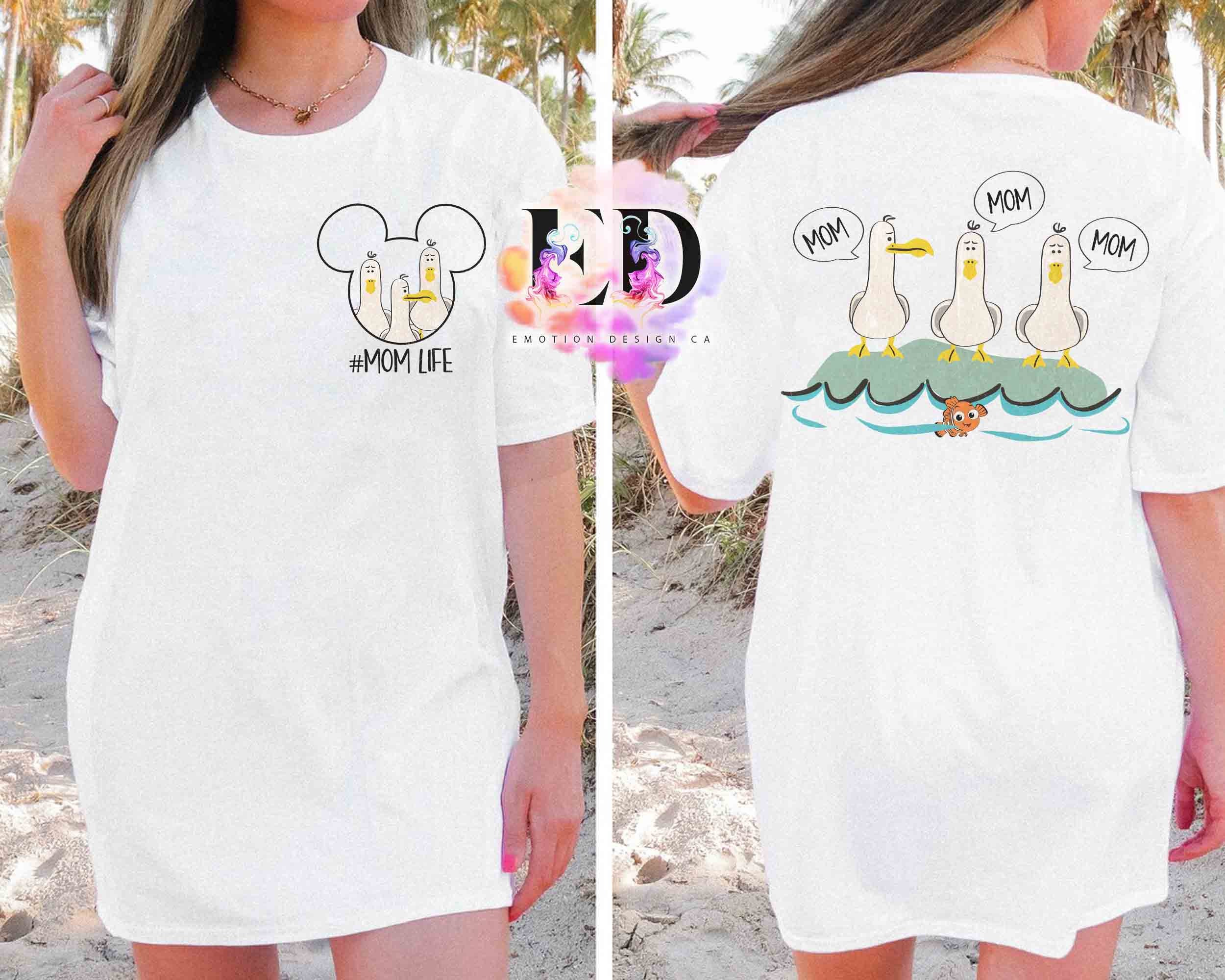 Disney Pixar Funny Finding Nemo Seagulls MOM Double Sided Shirt