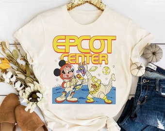 Disney Epcot Mickey Mouse & Figment Astronaut 1982 Retro Shirt, WDW Magic Kingdom Unisex T-shirt Family Birthday Gift Adult Kid Toddler Tee