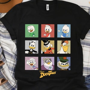 Disney DuckTales Group Shot Comic Box Up T-Shirt Unisex Adult T-shirt Kid shirt Gift for Birthday Hoodie Sweatshirt Toddler Tee