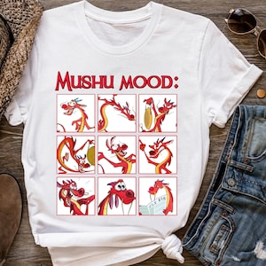 Disney Mulan Mushu Mood Cute Face Shirt Emotion Of Mushu Unisex T-shirt Birthday Shirt Gift For Men Women Kid Hoodie Sweatshirt Toddler Tee