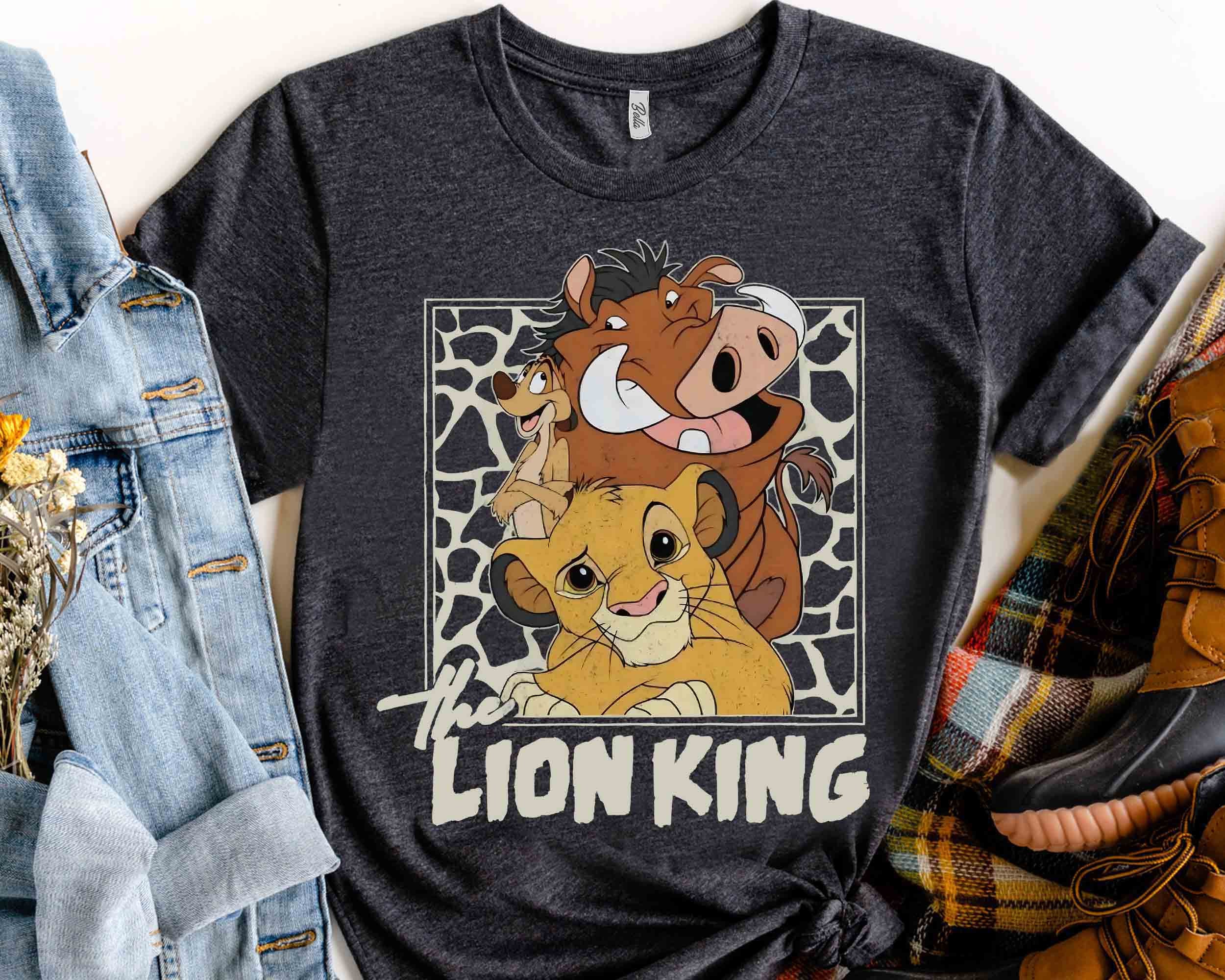 Men's Lion King Artistic King of Pride Lands Graphic Tee Black Large 