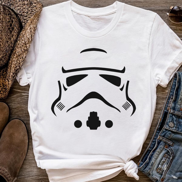 Star Wars Stormtrooper Big Face Costume Cosplay Party Shirt, Galaxy's Edge Trip Unisex T-shirt Family Birthday Gift Adult Kid Toddler Tee