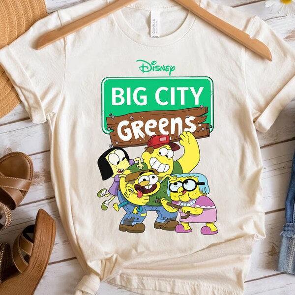 T-shirt Disney Channel Big City Greens personnages photo de groupe, T-shirt unisexe vacances Magic Kingdom, cadeau d'anniversaire de famille, t-shirt adulte enfant tout-petit