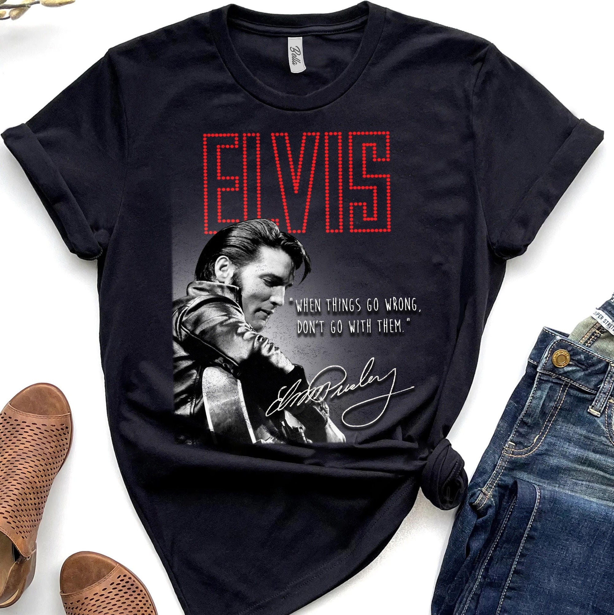 Discover Elvis Presley Snger Zitat Vintage Offizielles T-Shirt