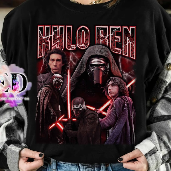 Star Wars The Force Awakens Kylo Ren Classic Portrait Shirt, Galaxy's Edge Holiday Unisex T-shirt Family Birthday Gift Adult Kid Toddler Tee