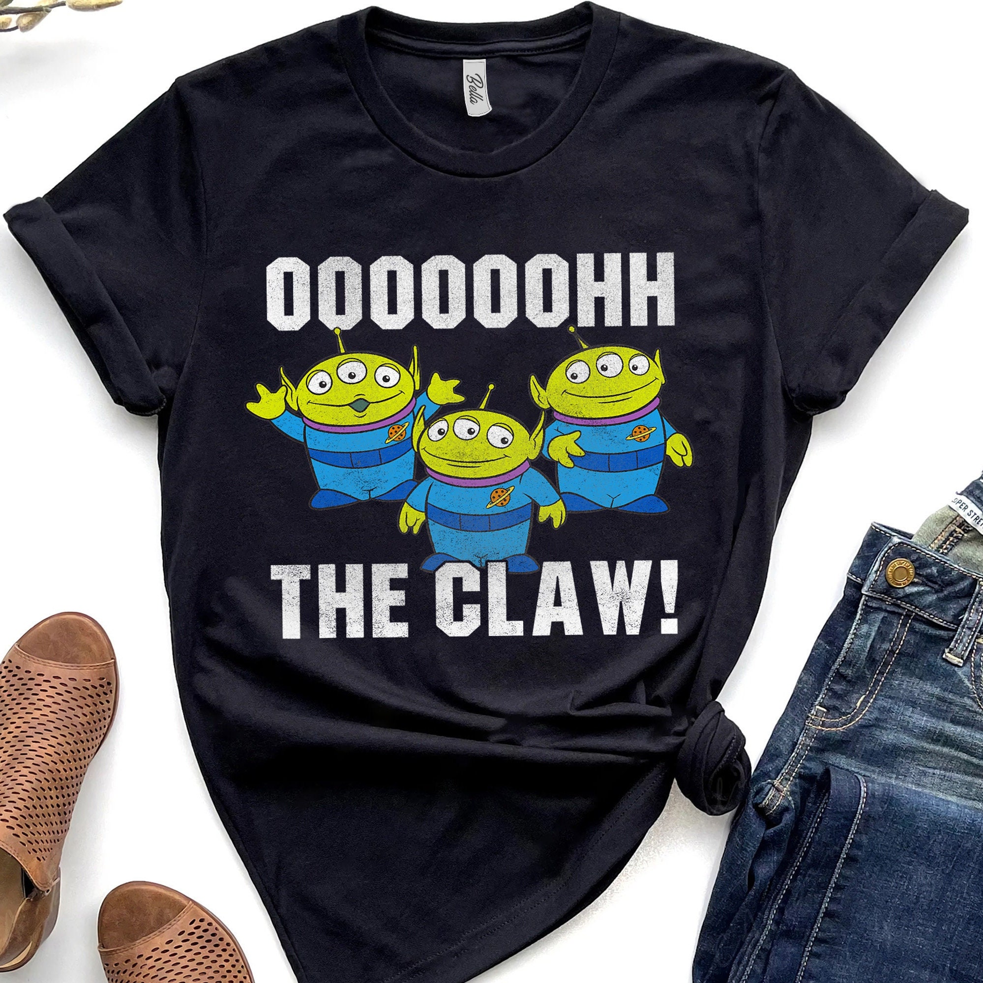 Discover Disney Pixar Toy Story Alien The Claw Distressed Shirt Unisex T-shirt Birthday Shirt Gift For Men Women Kid Hoodie Sweatshirt Toddler Shirt