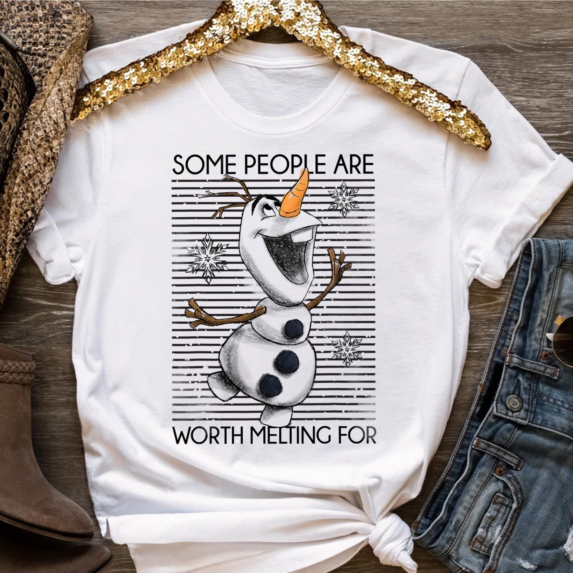 Disney Frozen Olaf Einige Menschen sind es wert T-Shirt Disney Frozen Olaf Einige Menschen sind es wert T-Shirt