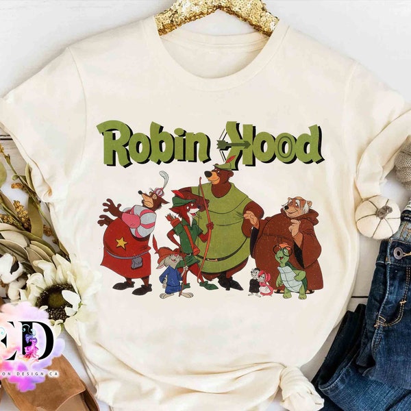 Disney Robin Hood Movie 1973 Characters Group Retro Shirt, Magic Kingdom Trip Unisex T-shirt Family Birthday Gift Adult Kid Toddler Tee