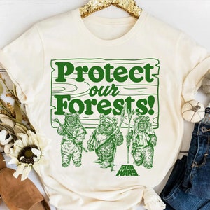 Star Wars Ewoks Protect Our Forests Camp Graphic Unisex T-shirt Birthday Shirt Gift For Men Women Kid Hoodie Sweatshirt Toddler Shirt