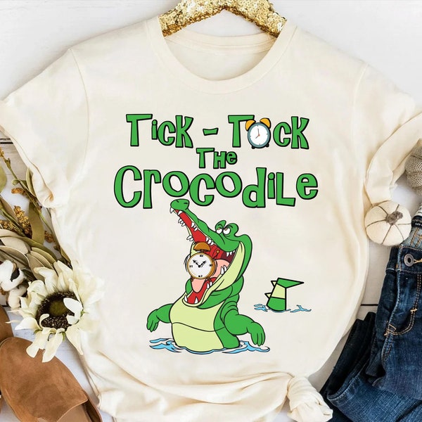 Disney Peter Pan Tick-Tock the Crocodile Neverland Shirt, Magic Kingdom WDW Holiday Unisex T-shirt Family Birthday Gift Adult Toddler Tee