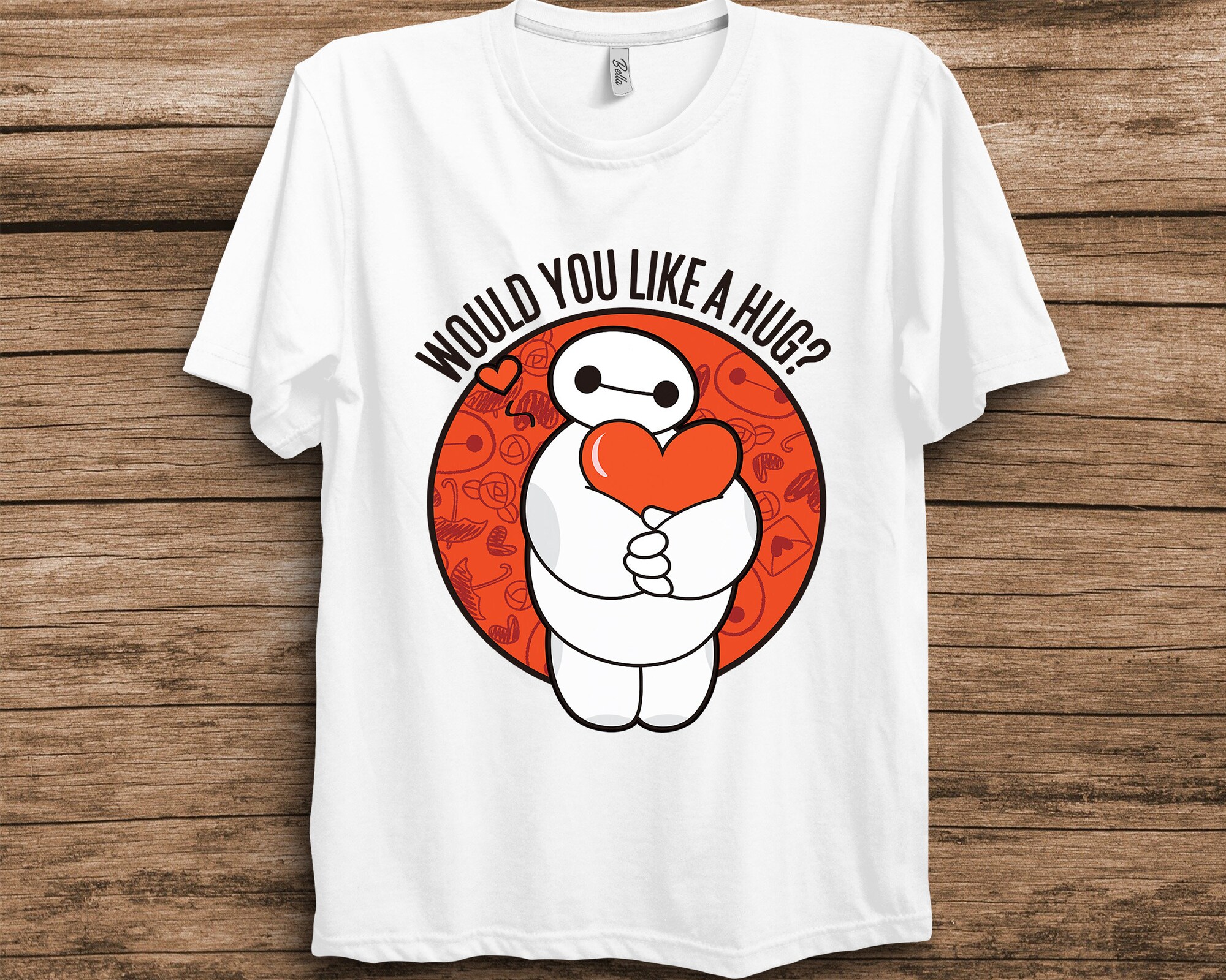 Discover Camiseta Disney Big Hero 6 Baymax Hug Divertido para Hombre Mujer