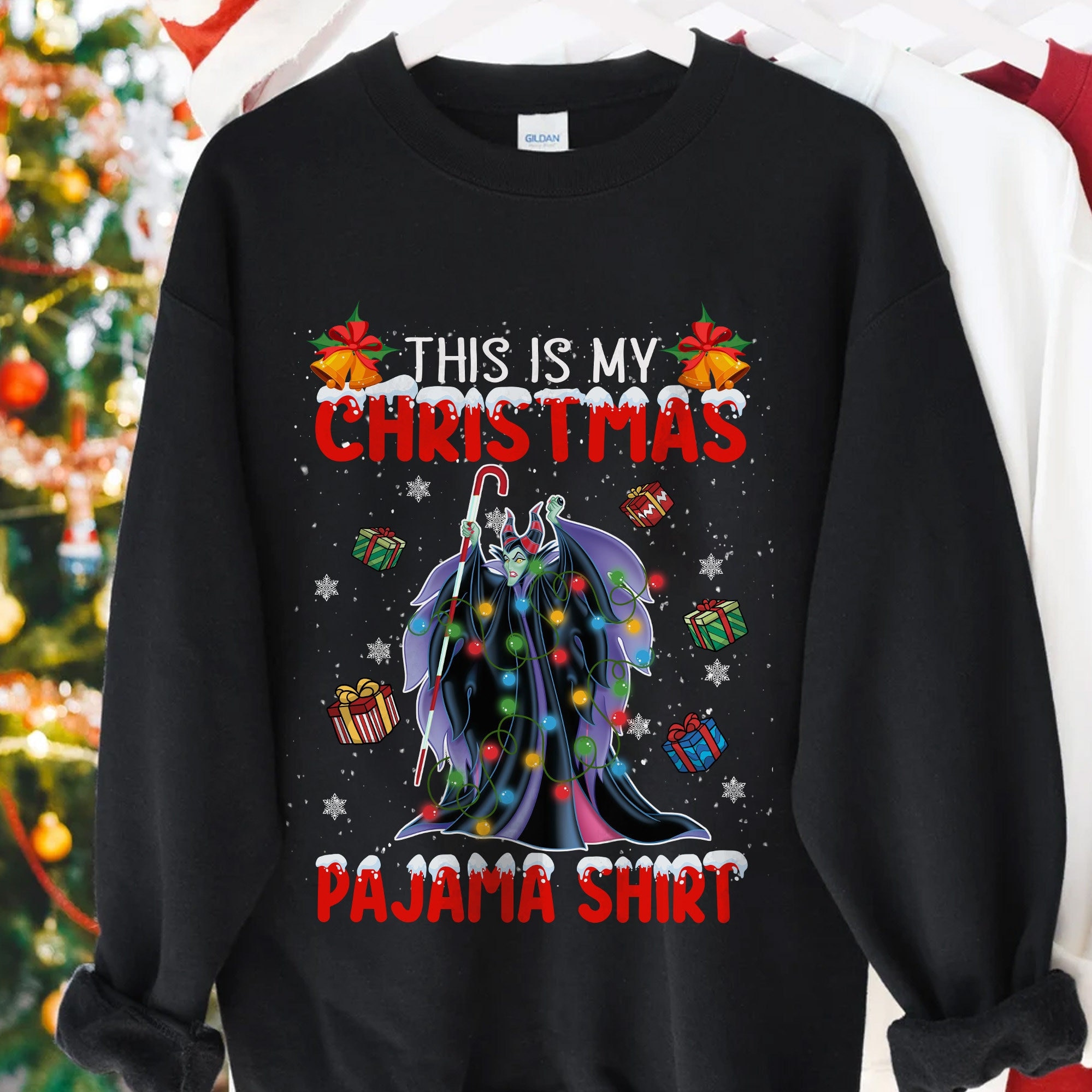 Discover Disney Villains Maleficent This Is My Christmas Pajama Light Sweatshirt